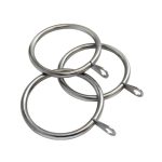 Pack of 12 Holford Satin Silver Curtain Rings Dia. 28mm Satin Silver