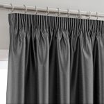 Montana Charcoal Pencil Pleat Curtains Charcoal Grey