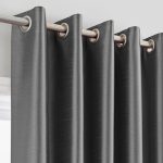 Montana Charcoal Eyelet Curtains Charcoal