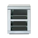 Venetian Mirrored Lamp Table Silver (Grey)
