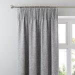 Vermont Monochrome Pencil Pleat Curtains Grey