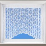 Lilian White Lace Slot Top Jardiniere Net Curtain White