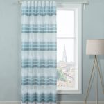 Cleo Blue Hidden Tab Single Voile Panel Blue