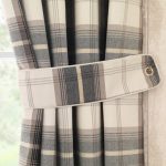 Highland Check Charcoal Tiebacks Charcoal