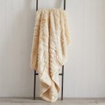 Faux Fur 150cm x 200cm Throw Polar (White)