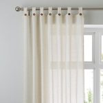 Marley Linen Natural Sheer Tab Top Single Voile Panel Natural