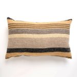 Large Ochre Striped Cushion Ochre