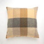 Large Heritage Check Cushion Ochre