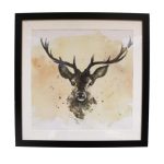 Bree Merryn Stag Framed Print Natural Brown