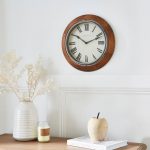 Wooden Edge Wall Clock Brown