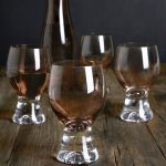 Set of 4 Chunky Mink 340ml Wine Glasses Mink