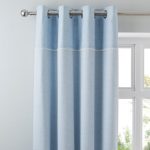 Millie Blue Thermal Eyelet Curtains Blue