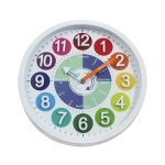 Tell The Time Wall Clock White/Green/Blue/Purple