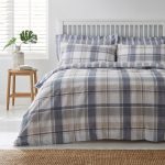 Harrison Blue Reversible Duvet Cover and Pillowcase Set Blue