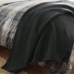 Harvey Charcoal Textured Throw Charcoal