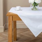 White Jacquard Tablecloth White