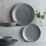 Gordon Ramsay Royal Doulton Grey Maze 12 Piece Dinner Set Grey