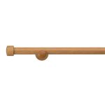 Trinity Fixed Oak Eyelet Curtain Pole Dia. 28mm Mid Oak (Brown)