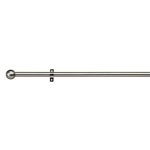 Ashton Extendable Cafe Curtain Pole Dia. 10/12mm Satin Steel (Silver)
