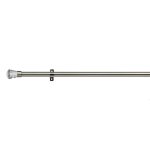 Mayfair Extendable Satin Silver Cafe Curtain Pole Dia. 10/12mm Satin Steel (Silver)