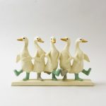 Dancing Ducks Ornament Cream