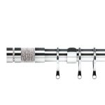 Holford Barrel Extendable Satin Silver Curtain Pole Dia. 28mm Satin Silver