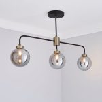 Tanner Black 3-Light Ceiling Fitting Black