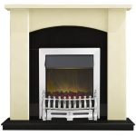 Holden Fireplace Suite with Electric Fire 2000W 39 Inch Cream (Natural)