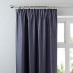 Nova Charcoal Blackout Pencil Pleat Curtains Charcoal