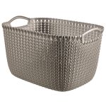 Curver Knit 8 Litre Rectangular Basket Brown