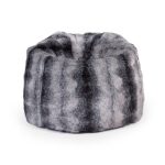 Grey Faux Fur Bean Bag Grey