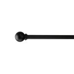 Universal Extendable Black Curtain Pole Dia. 13/16mm Black