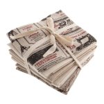 Pack of 5 Natural Printed Fat Quarters Natural
