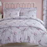 Beautiful Birds Grey Reversible Duvet Cover and Pillowcase Set Grey