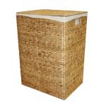 Hyacinth Rectangle Laundry Basket Natural (Brown)