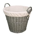 Versailles Large Wicker Basket Grey