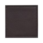 Set of 4 Faux Vintage Leather Coasters Brown