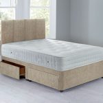 Sarasota Platform Top Divan Set – 4 Drawer Crushed Velvet Pearl