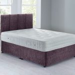 Sarasota Platform Top Divan Set – 0 Drawer Crushed Velvet Purple