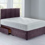 Sarasota Platform Top Divan Set – 4 Drawer Crushed Velvet Amethyst