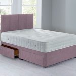 Sarasota Platform Top Divan Set – 4 Drawer Chenille Lavender