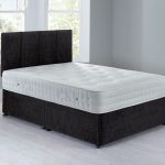 Sarasota Platform Top Divan Set – 0 Drawer Chenille Charcoal Grey
