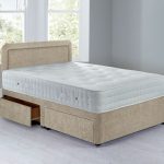 Lucia Sprung Edge Divan Set – 4 Drawer Crushed Velvet Pearl