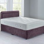 Lucia Platform Top Divan Set – 0 Drawer Crushed Velvet Amethyst