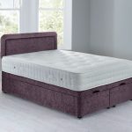 Lucia Front Opening Divan Set – Ottoman Crushed Velvet Amethyst