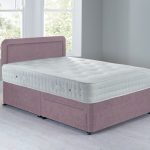 Lucia Platform Top Divan Set – 2 Drawer Chenille Lavender