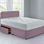 Lucia Sprung Edge Divan Set – 4 Drawer Chenille Lavender