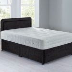 Lucia Platform Top Divan Set – 0 Drawer Chenille Charcoal Grey