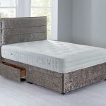 Havana Sprung Edge Divan Set – 4 Drawer Crushed Velvet Platinum