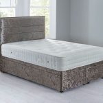 Havana Front Opening Divan Set – Ottoman Crushed Velvet Platinum